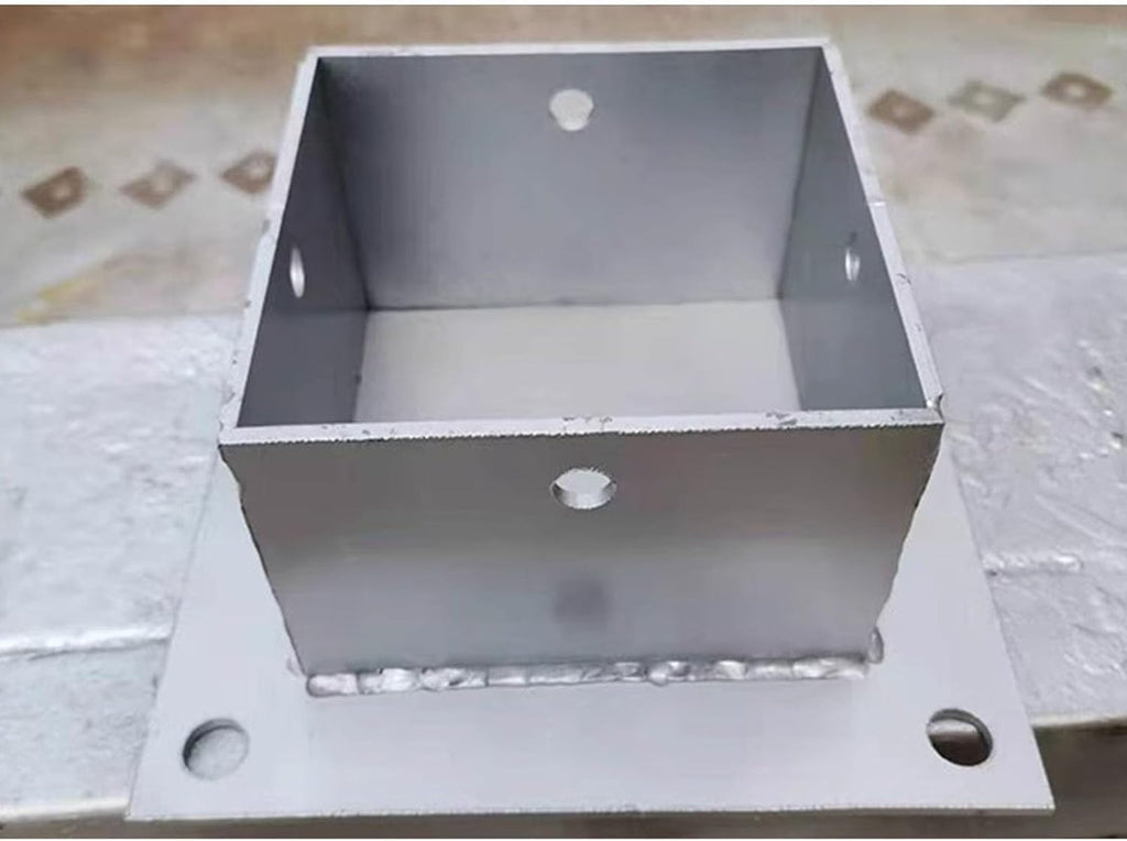 Heavy Duty Stainless Steel Fence Post Anchor Base - 2pcs Pergola Support Bracket for Wooden Mailbox, Deck,(120x120mm)