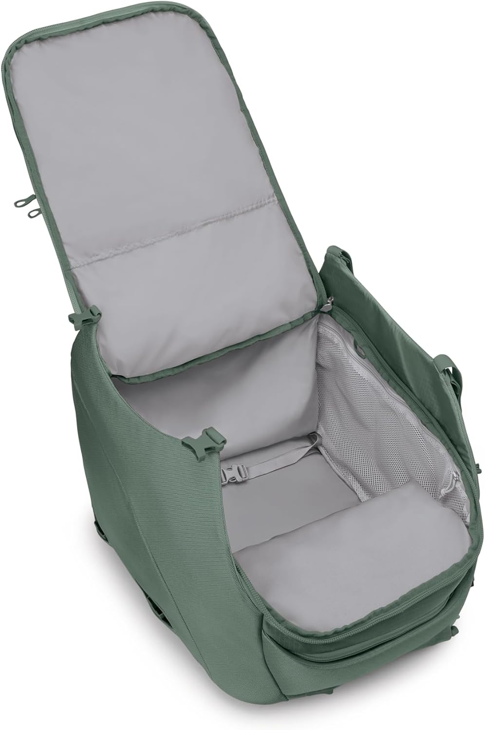 Osprey Sojourn Porter 65L Travel Backpack - Carry-On Compliant Luggage with StraightJacket Compression and Padded Laptop Sleeve - Durable Pack for International or Urban Travel, Koseret Green
