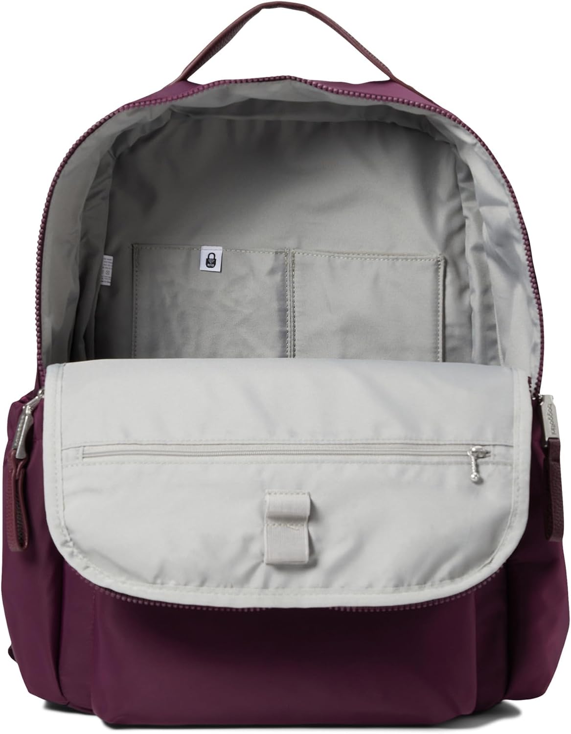 Baggallini Women's Tribeca Expandable Laptop Backpack, Mulberry