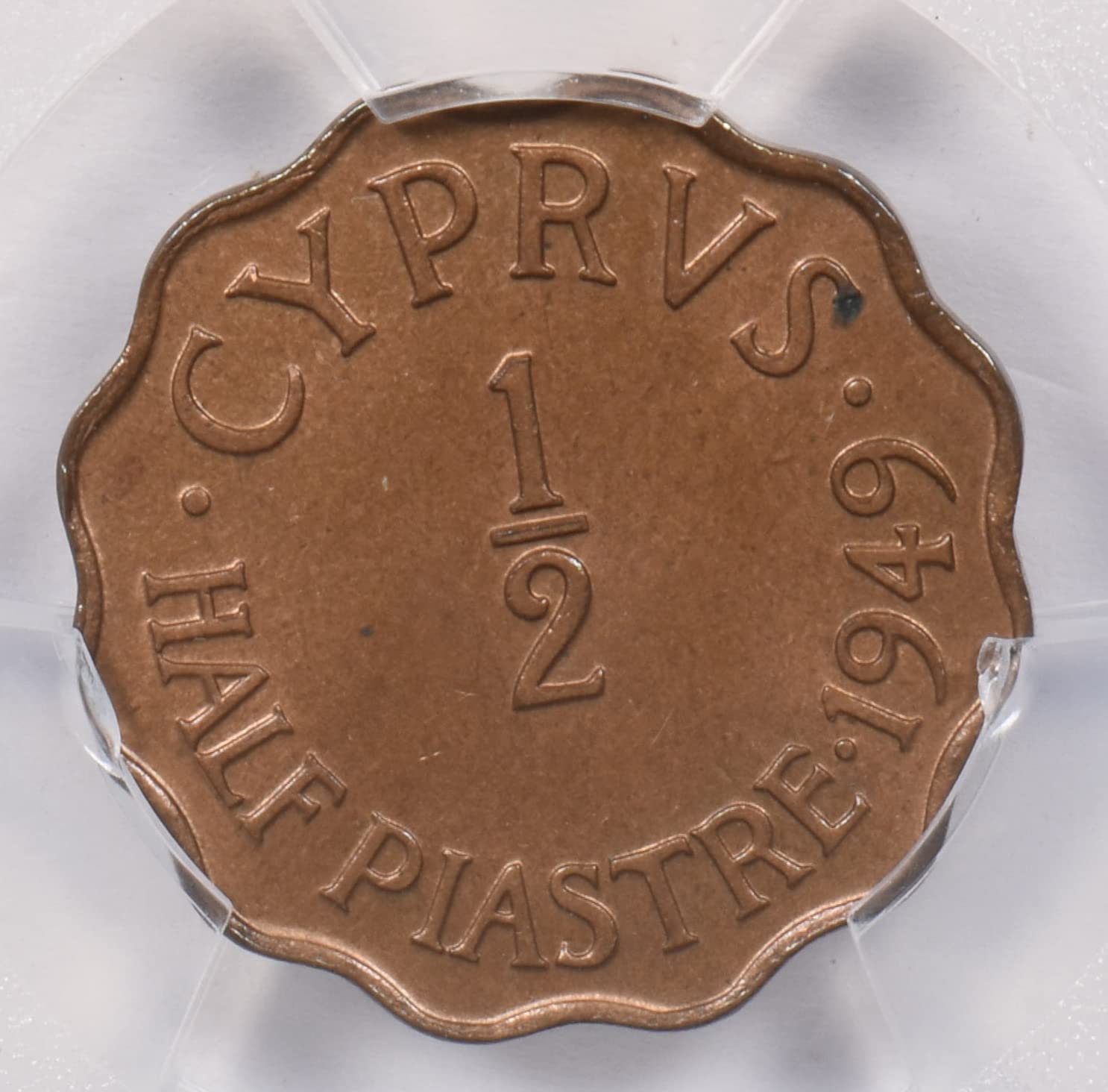 Collectible Coin Cyprus 1949 1/2 Piastre PCGS MS 65BN rare condition PC1218