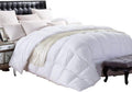 Full/Queen Size Super Luxurious White Damask Stripe 1200 Thread Count Siberian Goose Down Comforter, Baffle Box Design, 100 Percent Egyptian Cotton, 1200 TC, 750FP, 60Oz, White Damask Stripe Style