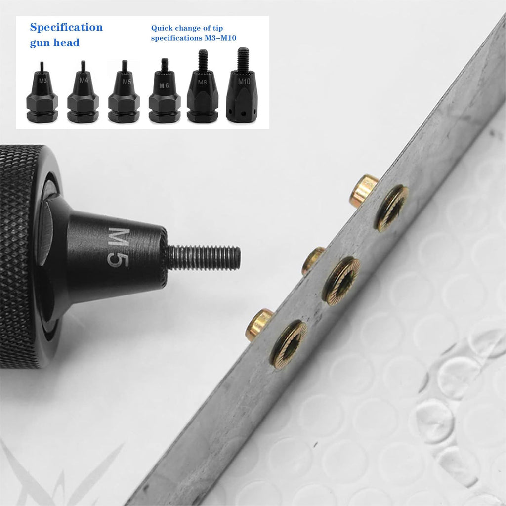 Automatic Pull Riveting Nut Gun, 26V Electric Intelligent Riveter Nut Gun/Ram Gun Rivet Tool M3-M10 with Battery