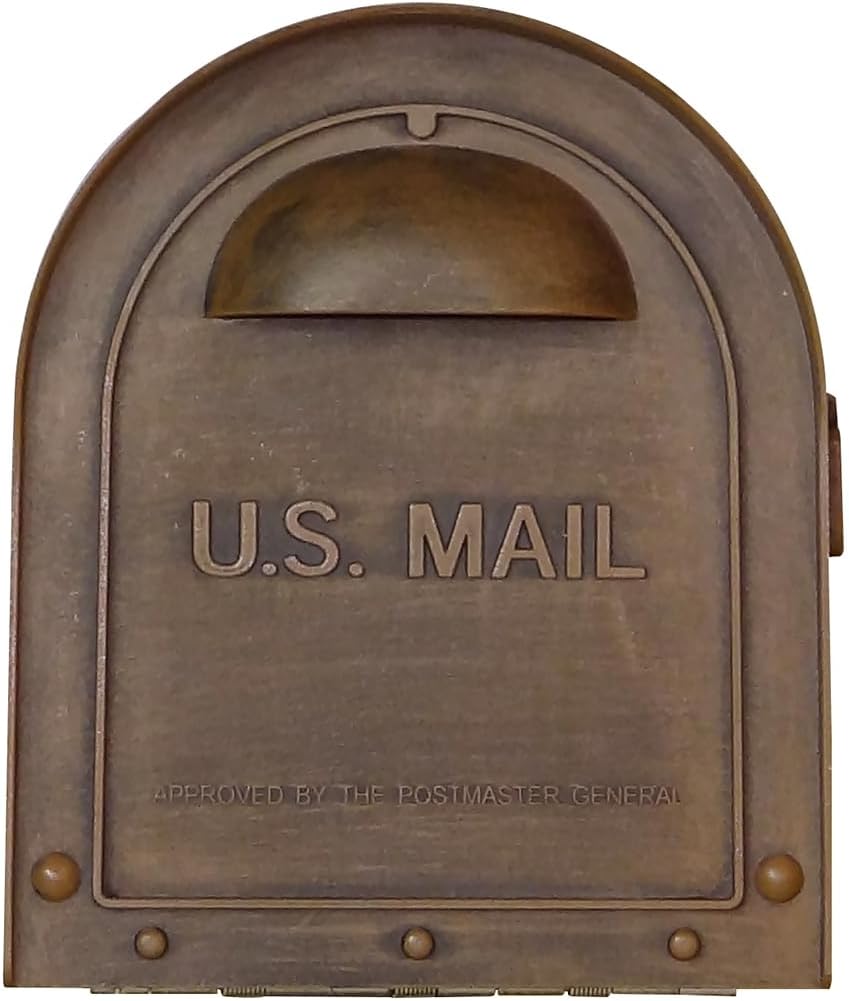 Special Lite Classic Curbside Mailbox - Copper Aluminum Mailbox for Post Mount - SCC-1008-CP