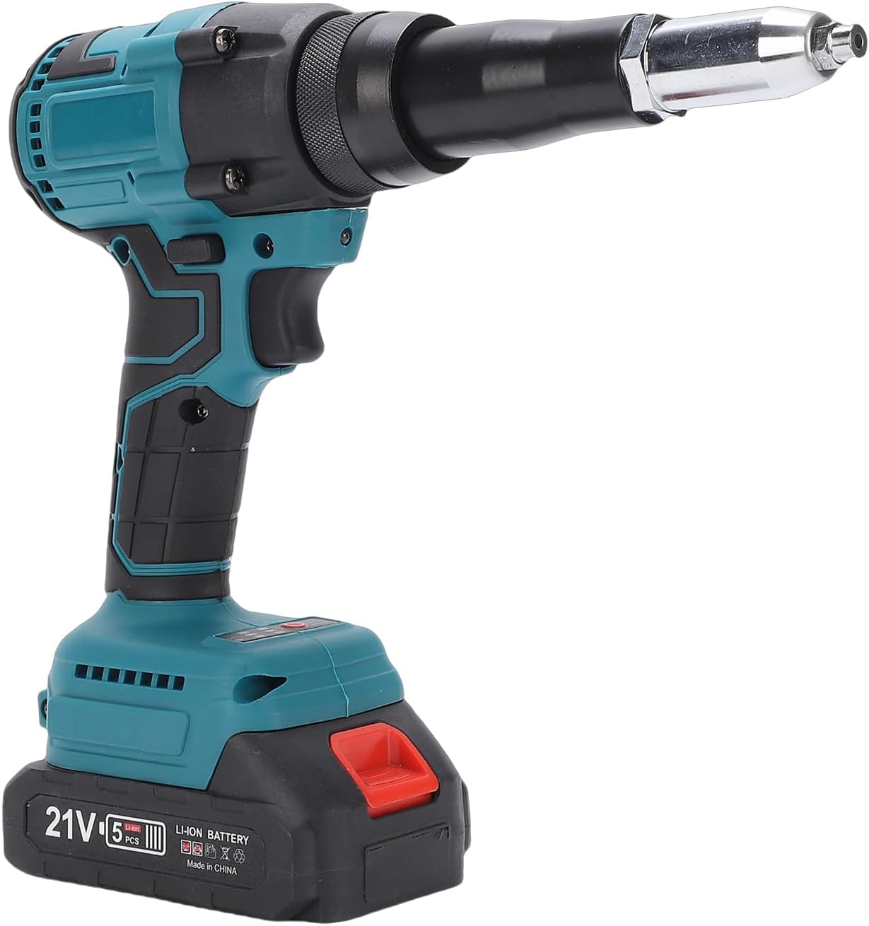 Cordless Riveter Gun, Electric Automatic Riveter Gun without (1 Charger+Plastic Box US Plug)
