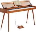 Digital Piano 88 Key Weighted Keyboard,Full-Size Desk Progressive Hammer-Action Electric Piano For Beginners, With Sheet Music Stand, Pedal,Power Adapter, Headphone Mode, Usb-Midi