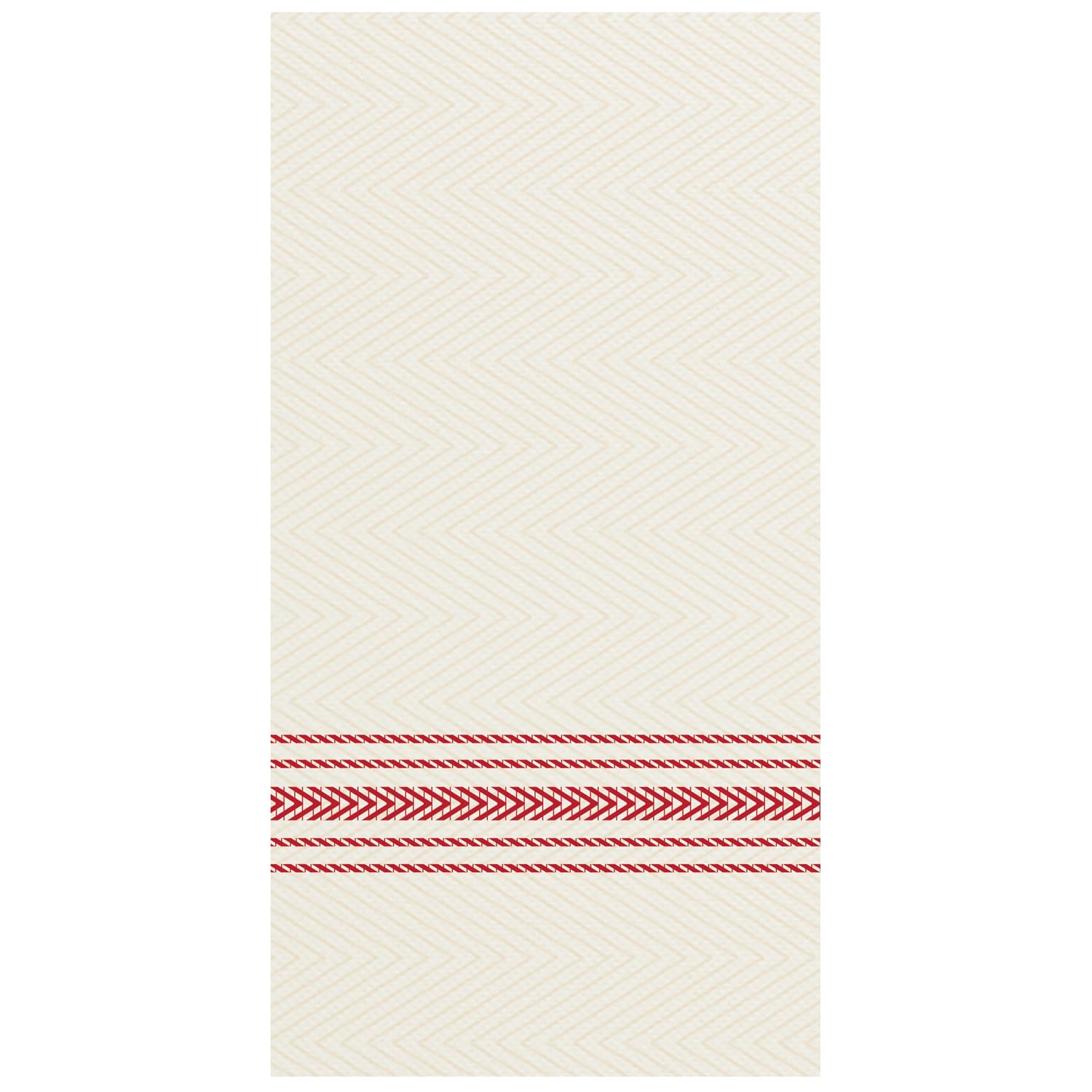 Hoffmaster FP1110 FashnPoint Red and White Dishtowel Printed Dinner Napkin, Ultra Ply, 15 1/2' x 15 1/2', 1/8 Fold (8 Packs of 100)