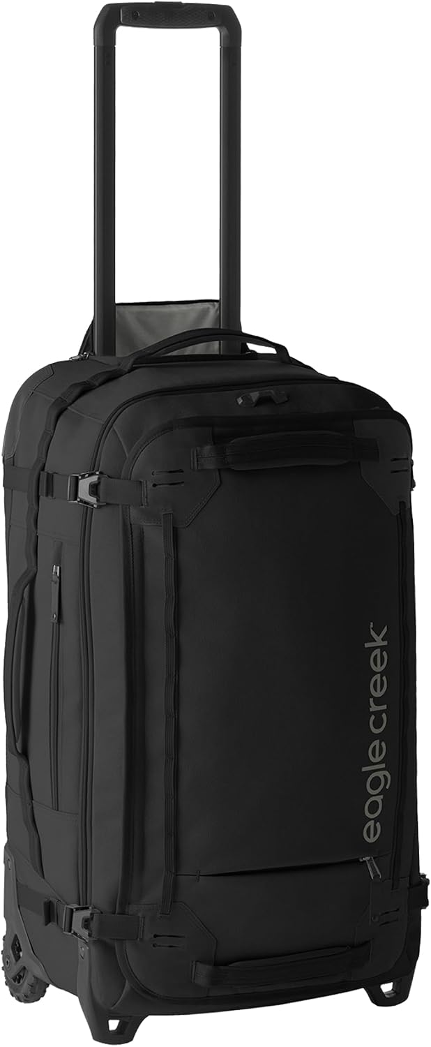 Eagle Creek Gear Warrior XE 2-Wheel Luggage to Keep Travel Items Organized - Smooth Rolling Wheels - Telescoping Handle - Padded Laptop Pocket - Black - 27'