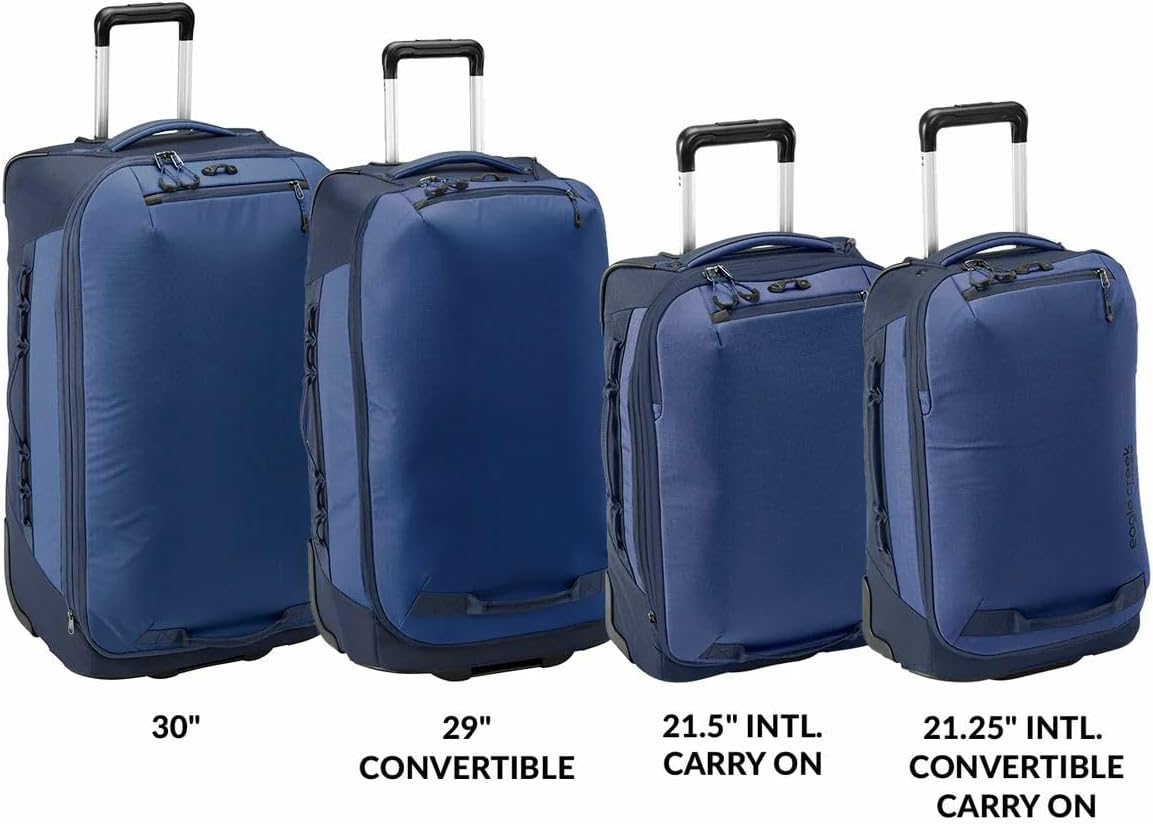 Eagle Creek Expanse 2-Wheel 29' Convertible Luggage Durable Luggage with Backpack Straps Water-Resistant, Expandable, Lockable Zippers Travel Gear Hauler - Pilot Blue