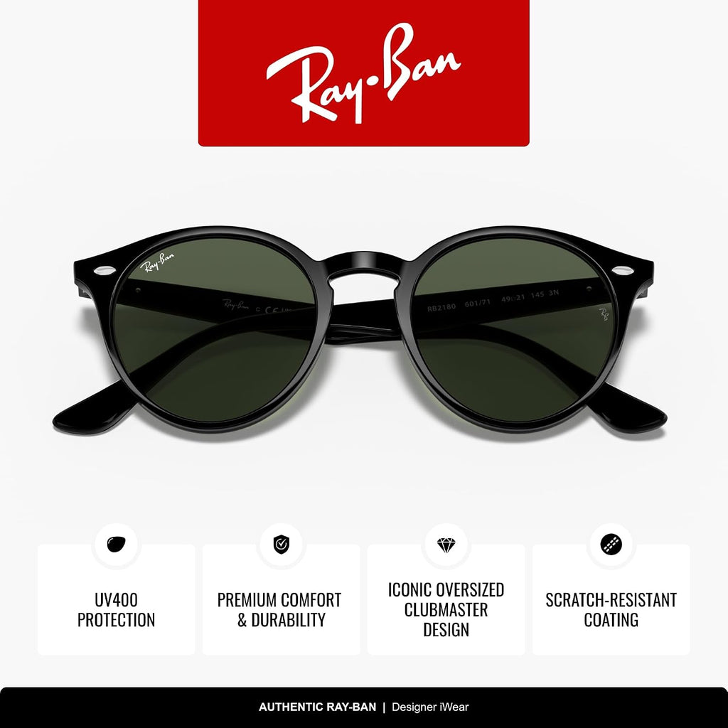 Ray-Ban womens Rb2180 Round Sunglasses