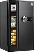 Tenamic Deluxe Biometric Fingerprint Safe Box Smart Touch Screen Fireproof Safe for Home Office Hotel 5.1 Cubic Feet