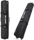 Double Rolling Ski Bag with Wheels, Padded Ski Bag for Air Travel to Hold 2 Pairs of Skis up to 175 or 190 cm.