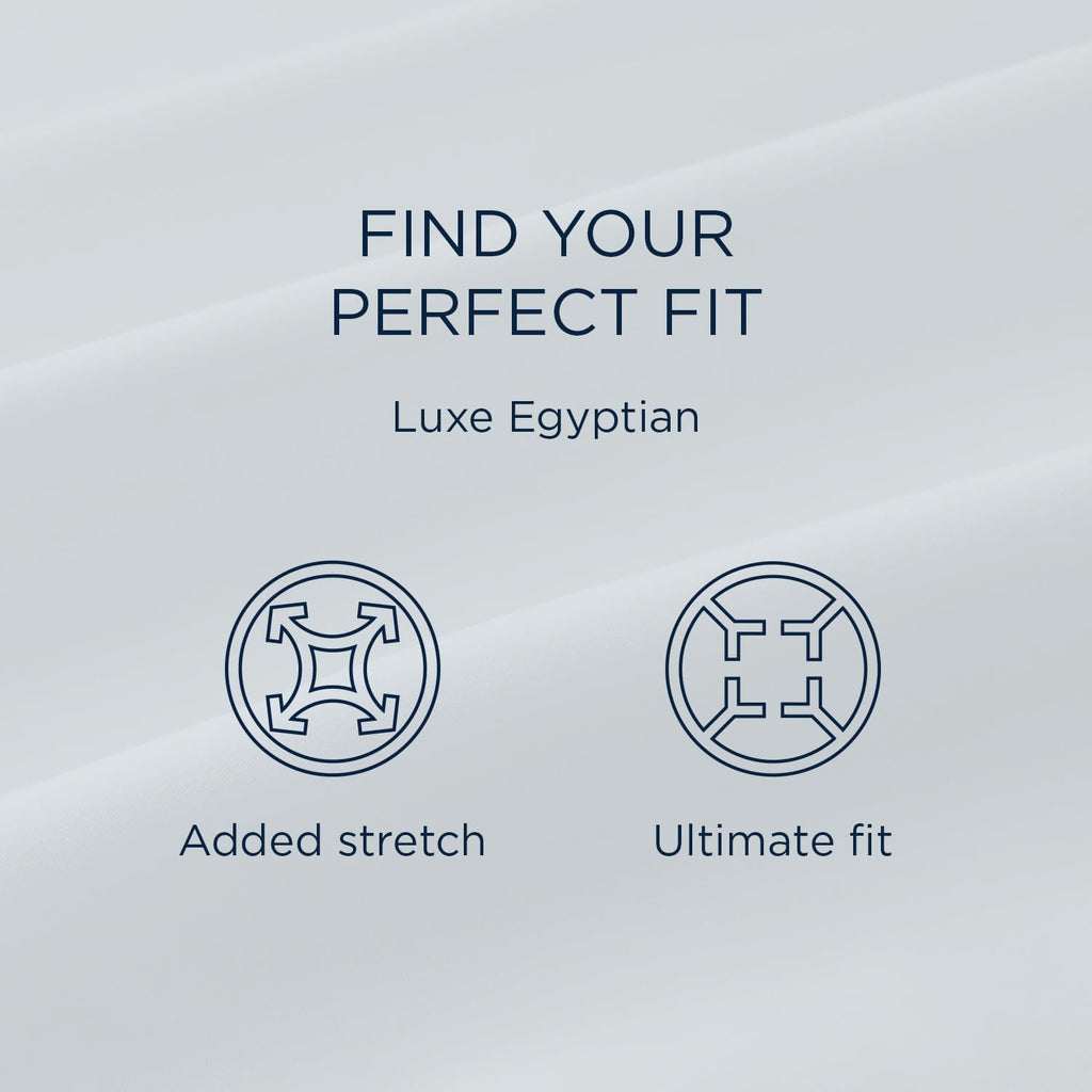 TEMPUR Luxe Egyptian Cotton Sheet Set Silver Mist - Twin
