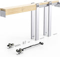 EaseLife 28x80in Pocket Door Frame Kit with Two-Way Soft Close Mechanism for 2X4 Studs Wall,Sliding Hardware for 24'-28' Wide Door,Aluminum,Slide Smoothly Quietly,Easy Install,No Door (28in x 80in)