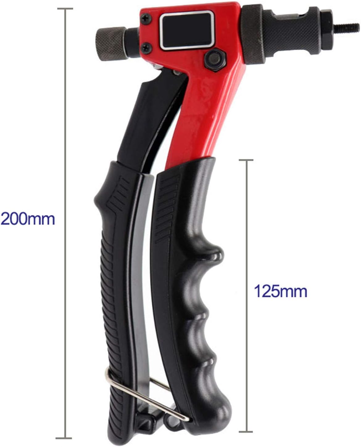 Manual Rivet Gun, Manual Hand Riveter, Rivet Nut Manual Pull Gun Rivet Tool Set with 100 PCS Rivet Nut 4 Mandrels M3/M4/M5/M6 for Metal, Wood And Plastic