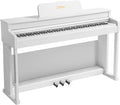 Digital Piano, 88 Key Full Weighted Keyboard Piano, Professional Acoustic Heavy Hammer Piano Keyboard, with Sheet Music Stand, Triple Pedal, Power Adapter, Supports USB-MIDI Connecting, White