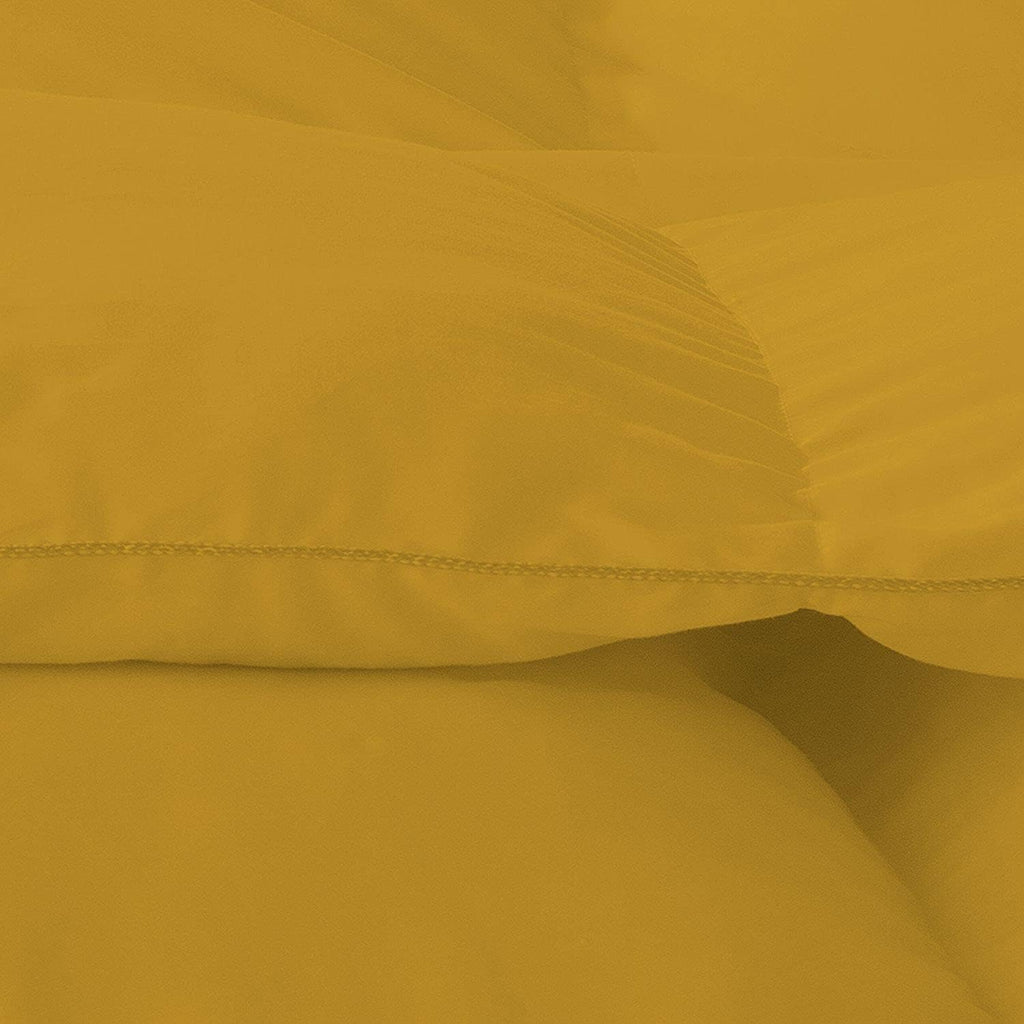 7 Piece Bed-in-A-Bag Comforter & Sheet Set 8-10' Deep Pocket, 100% Egyptian Cotton Queen Size, Gold, Sets Include - 1Comforter, 1Flat Sheet,1Fitted Sheet, 2Pillowcase & 2Pillowsham