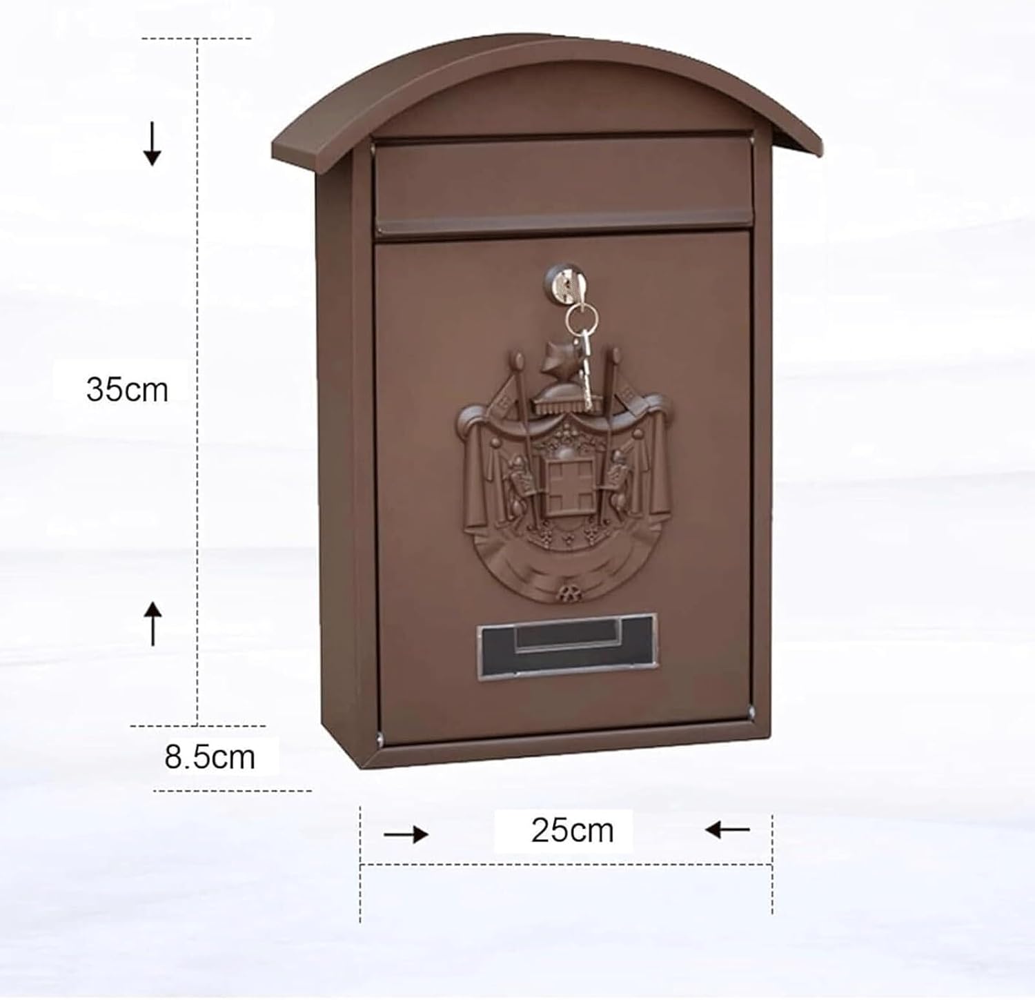 Wall Mounted Mailbox Metal Mailboxes with Key Lock Secure and Reliable Post Box Outdoor Front Door Letter Box Suggestion Box