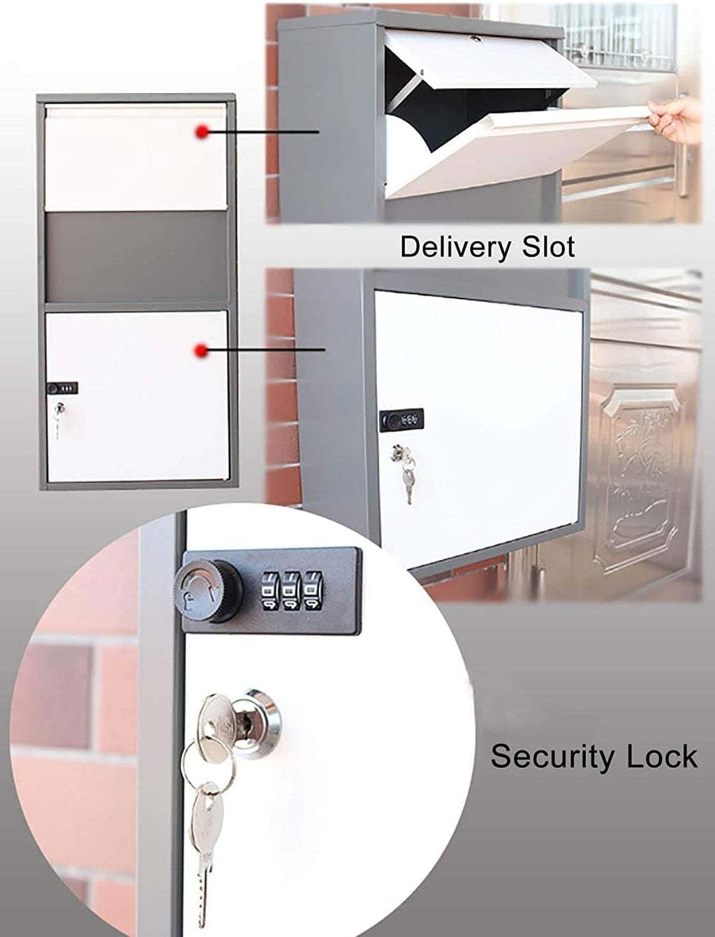 Exquisite Mailbox Mailbox Metal Post Box High Capacity Commercial Grade Drop Box Modern Freestanding Letter Box Safe and Secure Parcel Box Safer