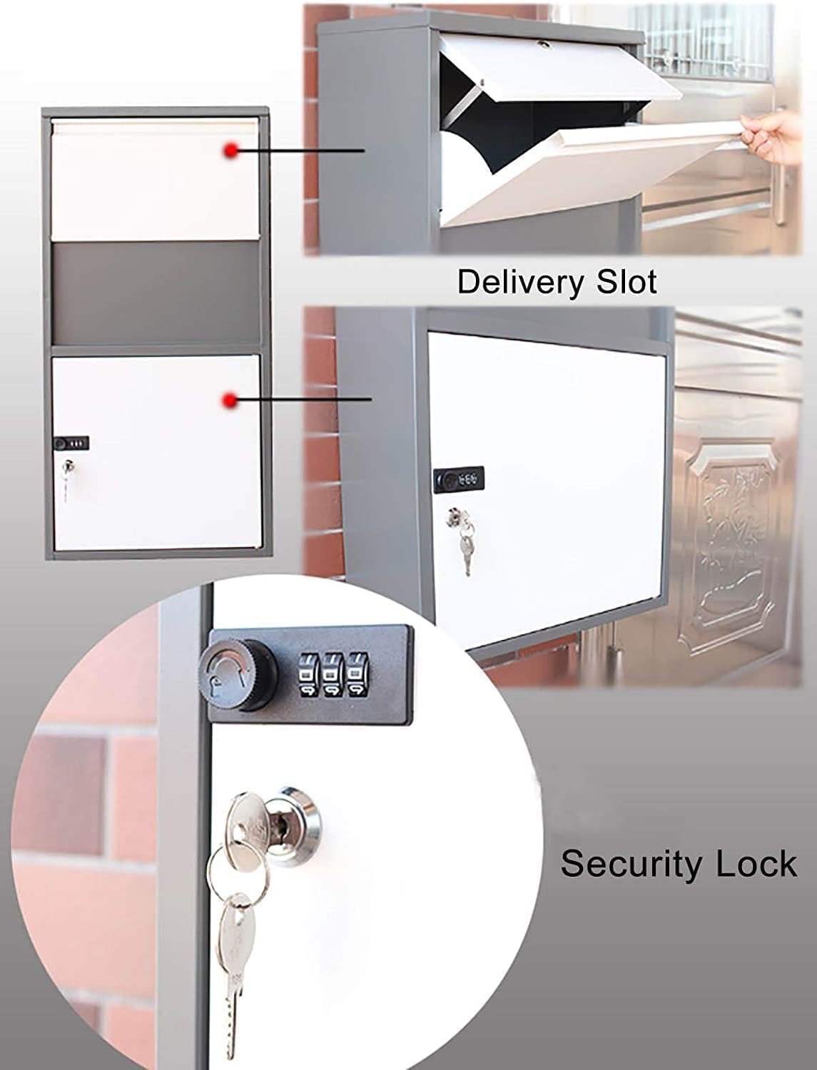 Exquisite Mailbox Mailbox Metal Post Box High Capacity Commercial Grade Drop Box Modern Freestanding Letter Box Safe and Secure Parcel Box Safer