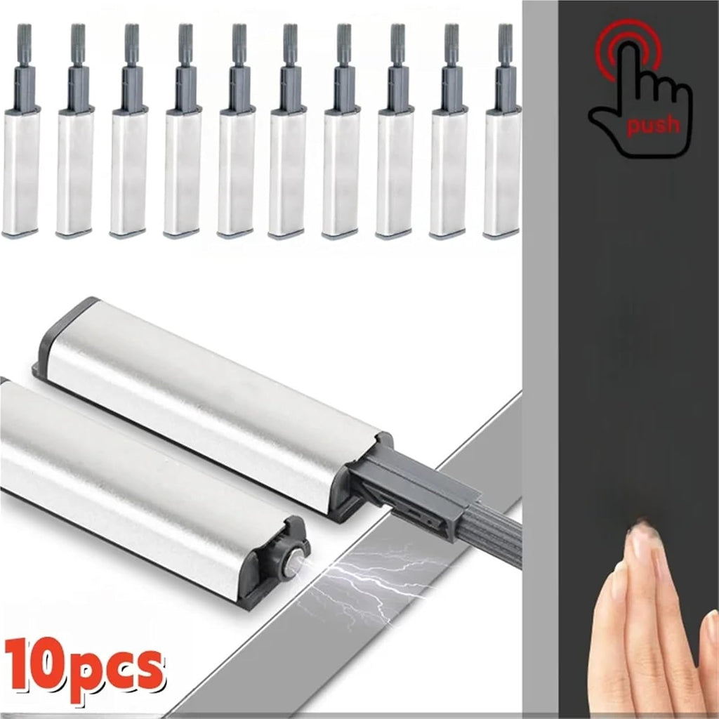 10Pcs Magnetic Push Latches for Cabinets Push to Open Cabinet Hardware Touch Damper Buffers Drawer Latch Door Stopper