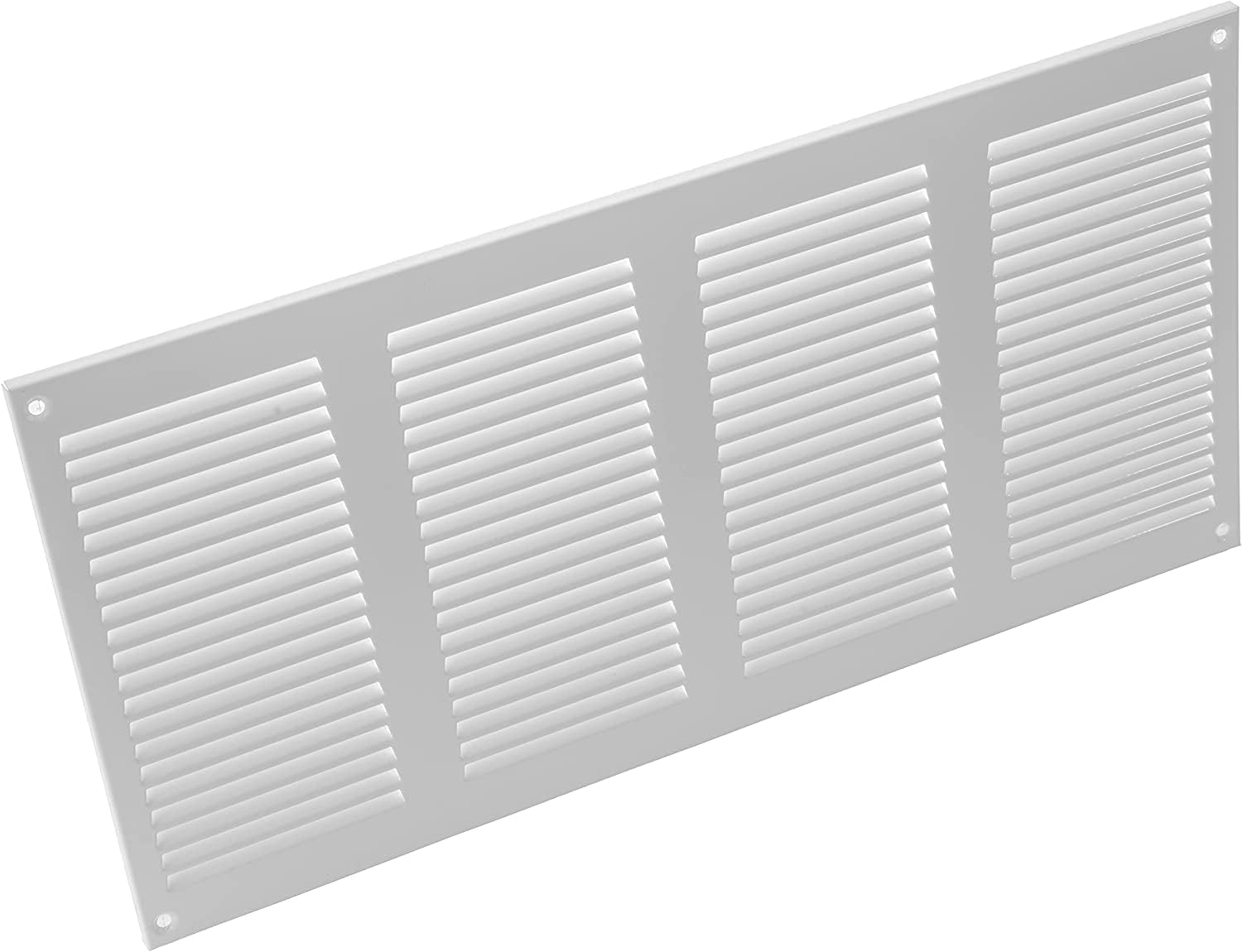 Vent Systems 16' x 8' Inch (Overall Dimensions) Pack of 10 - White - Air Vent Cover Metal Air Return Grill with Built-in Mesh Guard Screen HVAC Vent Duct Cover for Home Improvement