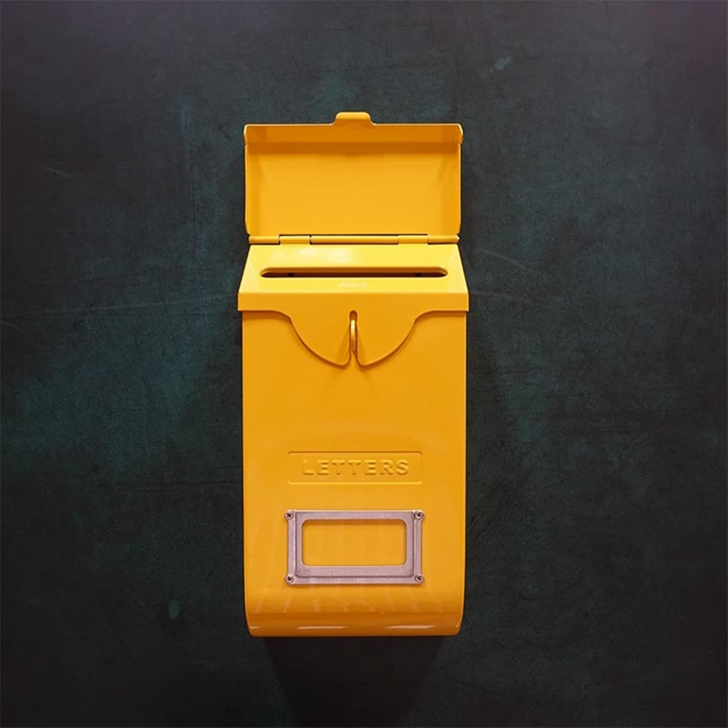 MELPHI Wall-Mounted Drop Box, Metal Mailbox, Indoor & Outdoor Storage Box, Water Proof and Rust Proof Keyless Mailbox, Hanging Secured Postbox, for Home & Business Use (Color : Blue)