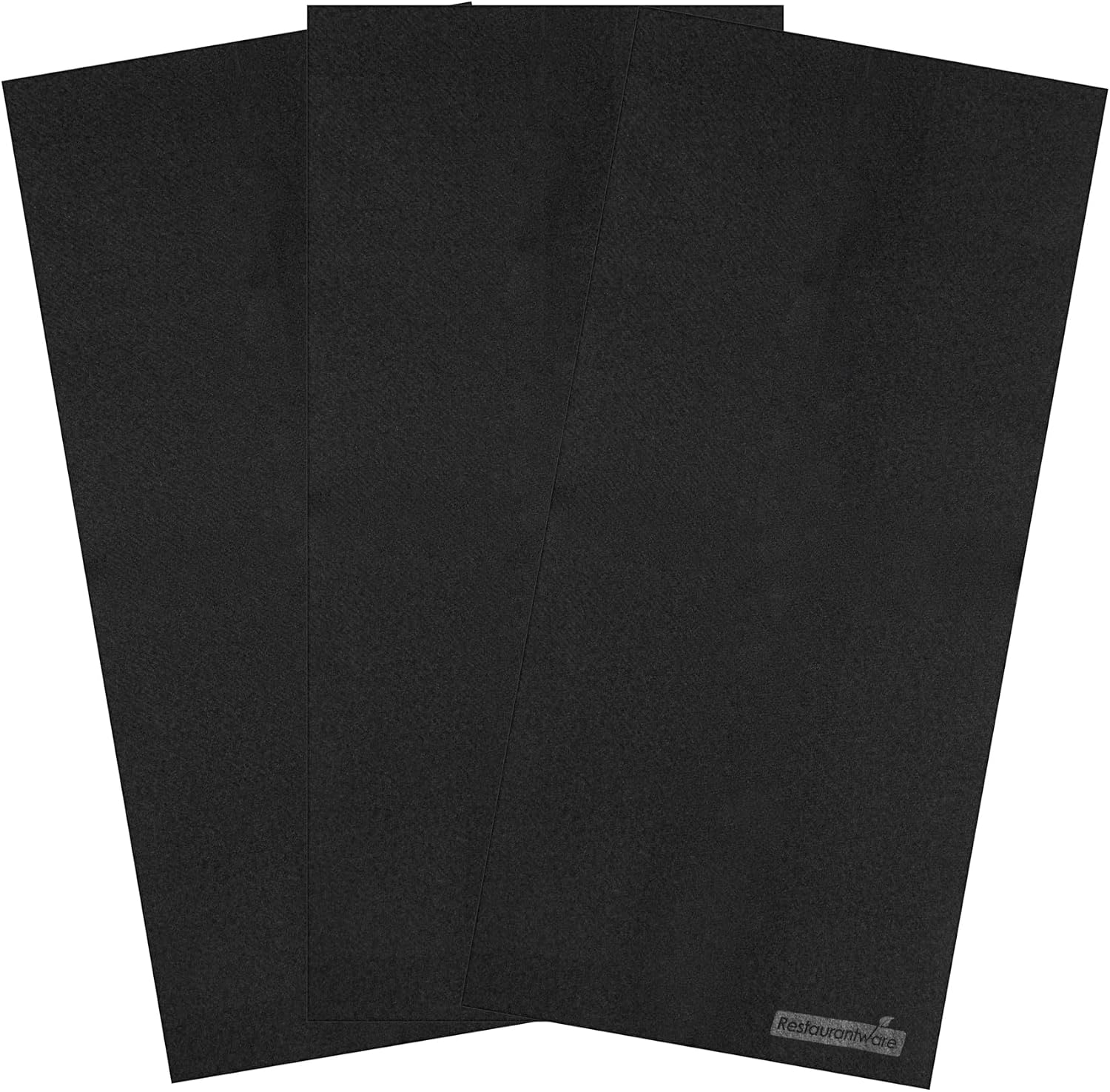 Luxenap 15.8 X 7.9 Inch Linen-Feel Guest Towels, 600 Hand Towels - ¼ Fold, Air-Laid, Black Paper Dinner Napkins, Disposable, for Restrooms, Kitchens, and Tables - Restaurantware