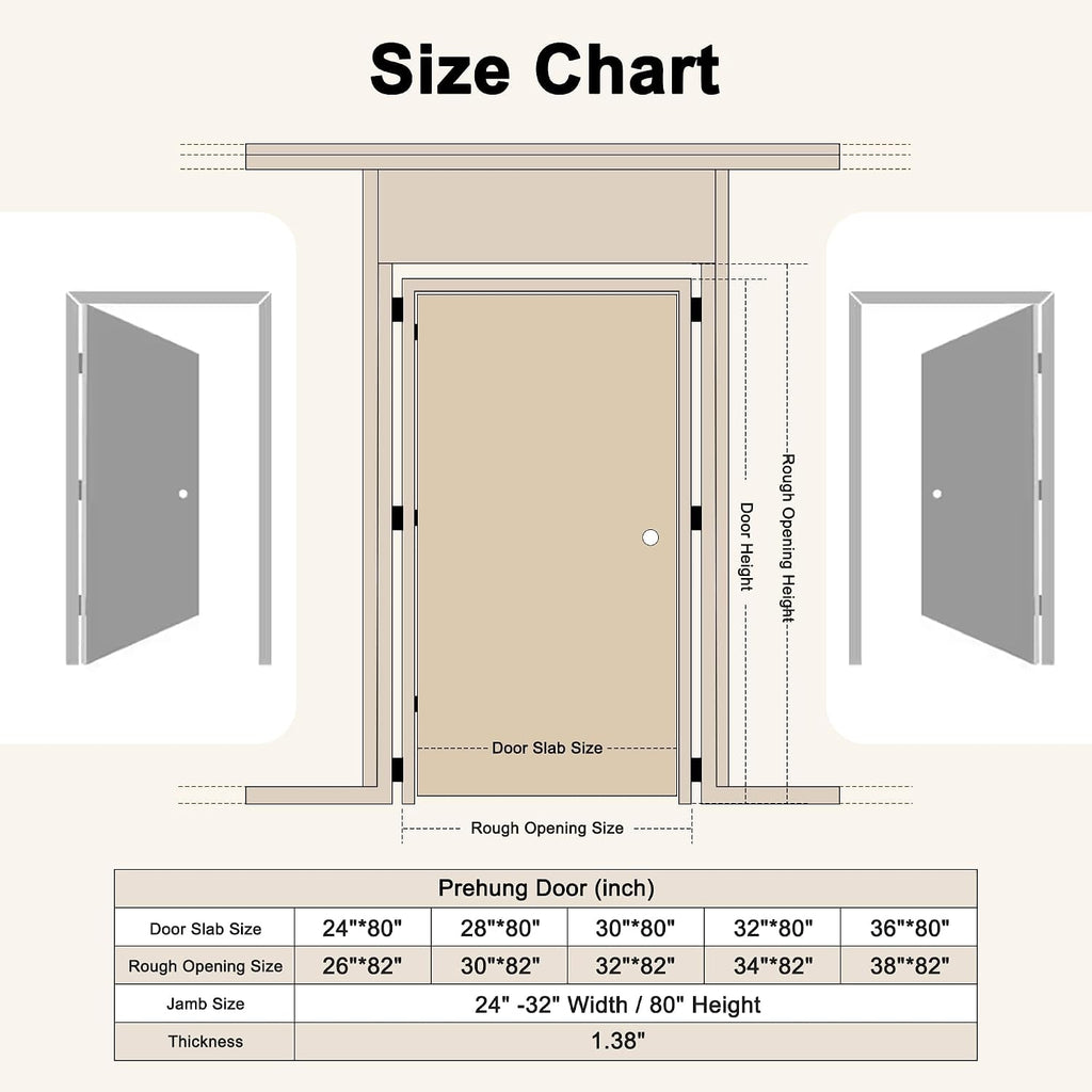 32' x 80' Prehung Door 15-Lite Tempered Clear Glass Slab Doors with Jamb Kit, Solid Core MDF Interior Door for Bathroom Pantry Laundry, Home Doors, Easy Assemble - Left Handed Silver Hinge