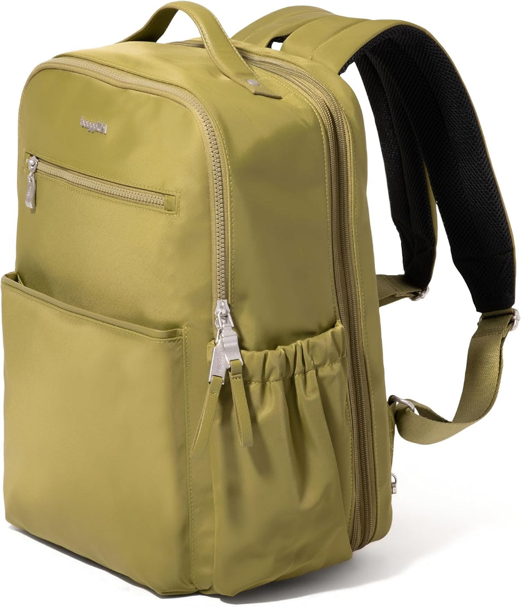 Baggallini Tribeca Expandable Laptop Backpack - 15'x11' Lightweight RFID Computer Bag for Work & Travel with Luggage Sleeve
