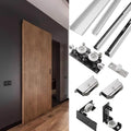 Invisible Sliding Door Track Hidden, Trackless Sliding Barn Door Kit with Soft Close Mechanism, 3 4 5 6 ft Concealed(4.5ft/135cm)