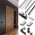 Invisible Sliding Door Track Hidden, Trackless Sliding Barn Door Kit with Soft Close Mechanism, 3 4 5 6 ft Concealed(3.6ft/107cm)