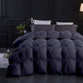 Hotel Collection 1600-TC Pinch Pleated Down Comforter Oversized Queen Size 98 x 98 Inches 1-Piece All-Season Duvet Insert, 850 GSM Micro Fill with All Side Corner Tabs 100% Egyptian Cotton
