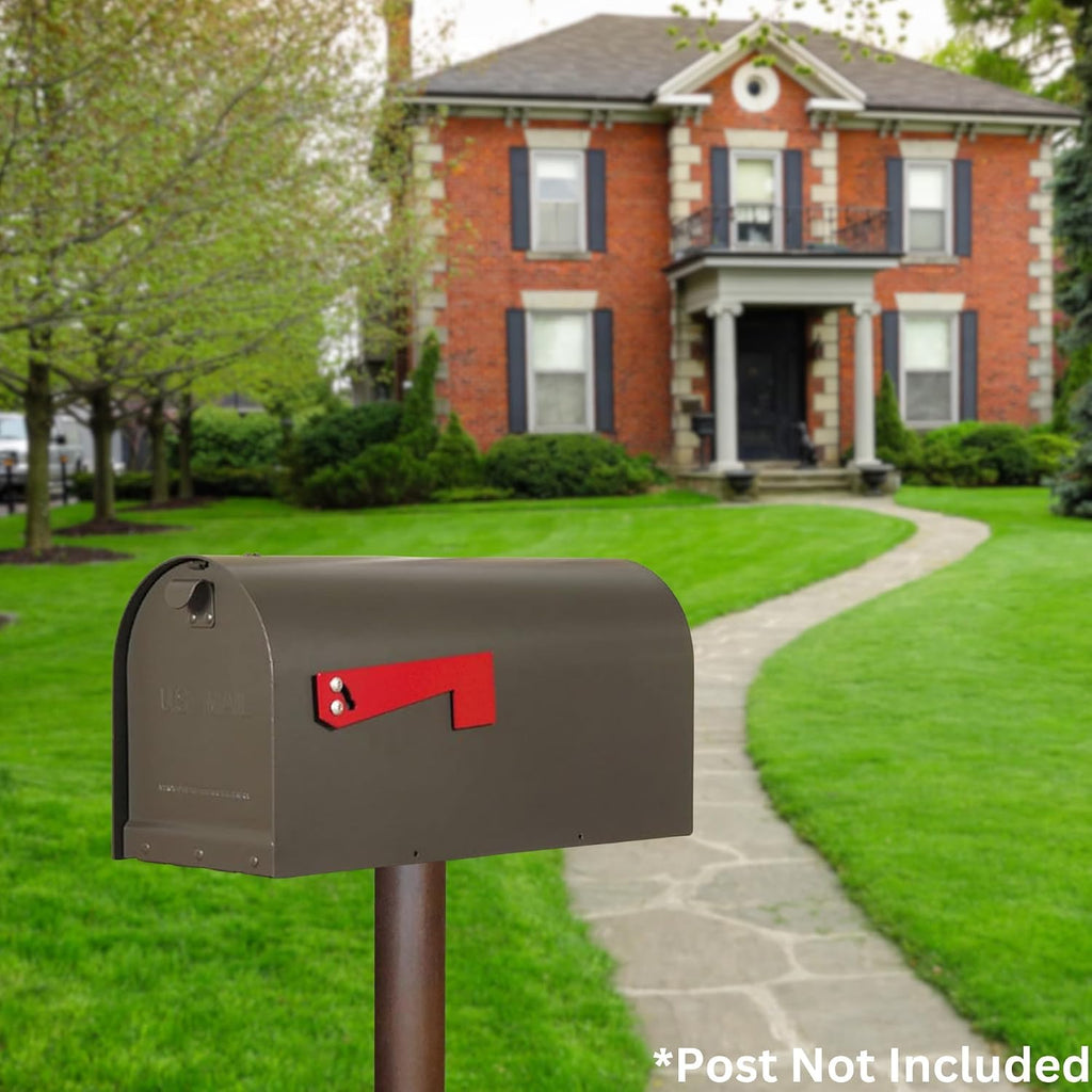Special Lite Titan Steel Curbside Mailbox - Mocha Steel Mailbox for Post Mount - SCH-1016-S-MOC