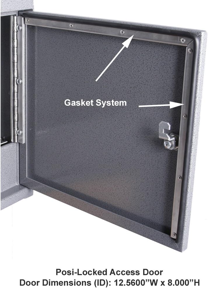 dVault® Parcel Protector Vault DVU0050 Locking Mailbox with Top Mount Above Ground Post Included (Black)