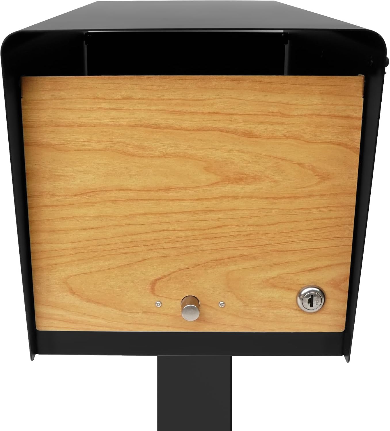 Movo Home Charles Mailbox, Post Mount Curbside, Security Lock, Large, Black