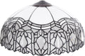 Large Tiffany Lampshade Replacement Only Colored Glass Lampshade 16 Inches Suitable for Desk Lamps, Floor Lamps, Pendant Lamps, Home and Office Decoration (White Baking Bend)