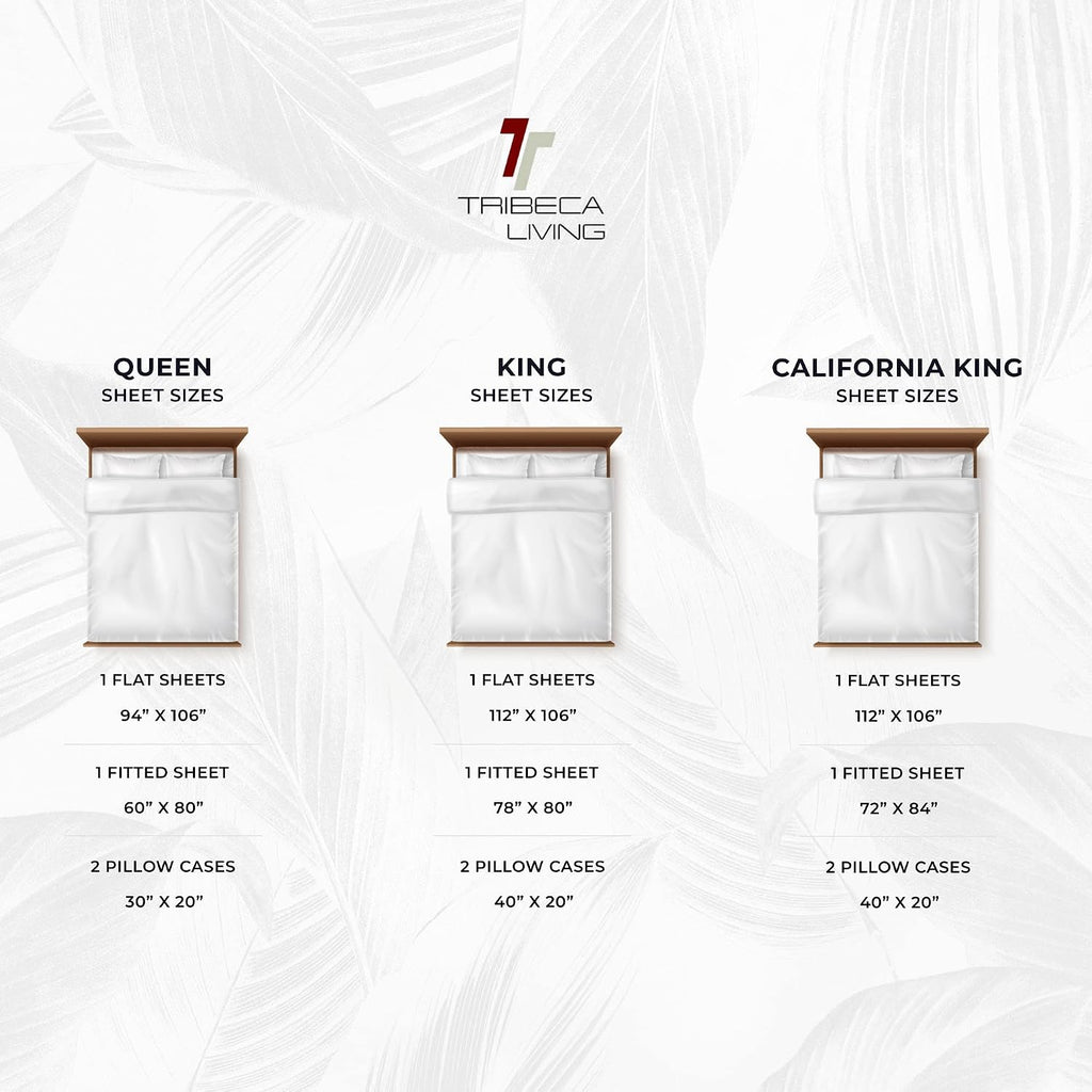 Tribeca Living California King Bed Sheet Set, Soft Egyptian Cotton Sateen Solid Sheets and Pillowcase Set, Deep Pocket, 500 Thread Count, 4-Piece Luxury Bedding, Midnight Blue