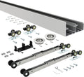 Nuk3y Bypass Sliding Door Hardware Soft Close with Finger Pulls (60'' Track, Aluminum)