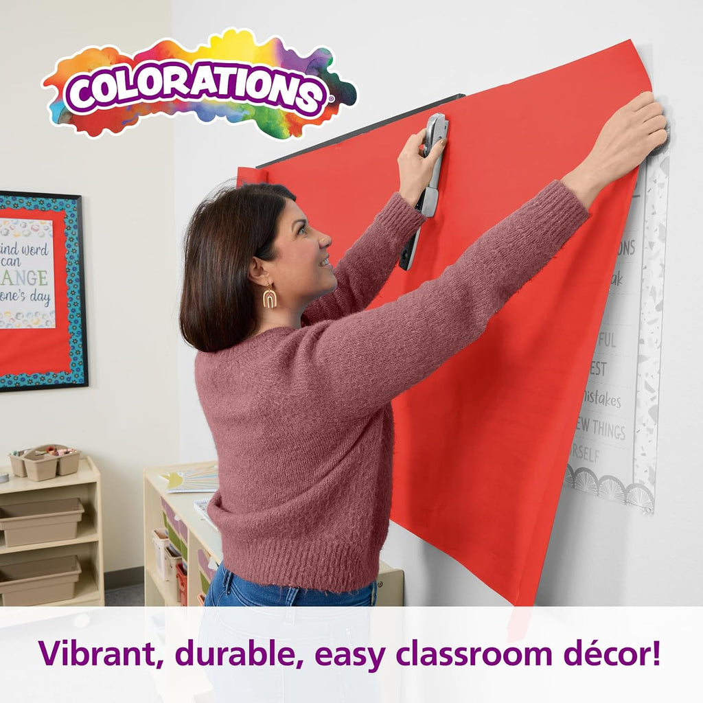 Colorations DSRE Dual Surface Paper Roll, Scarlet Red,, 36' x 1000' (1 Roll)