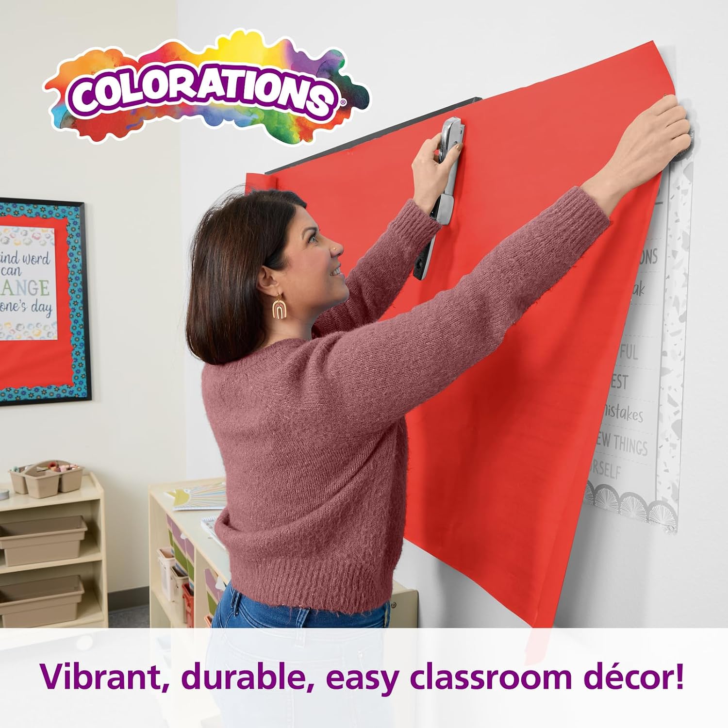 Colorations DSRE Dual Surface Paper Roll, Scarlet Red,, 36' x 1000' (1 Roll)