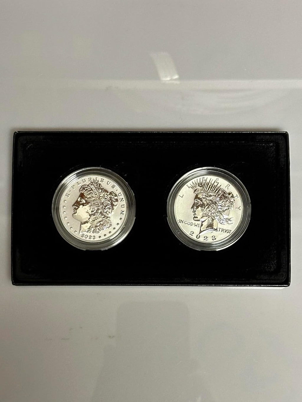 2023 S Rare Coins 2023-S Reverse Proof $1 Morgan and Peace Silver Dollar Coin Set 23XS $1 US Mint Proof