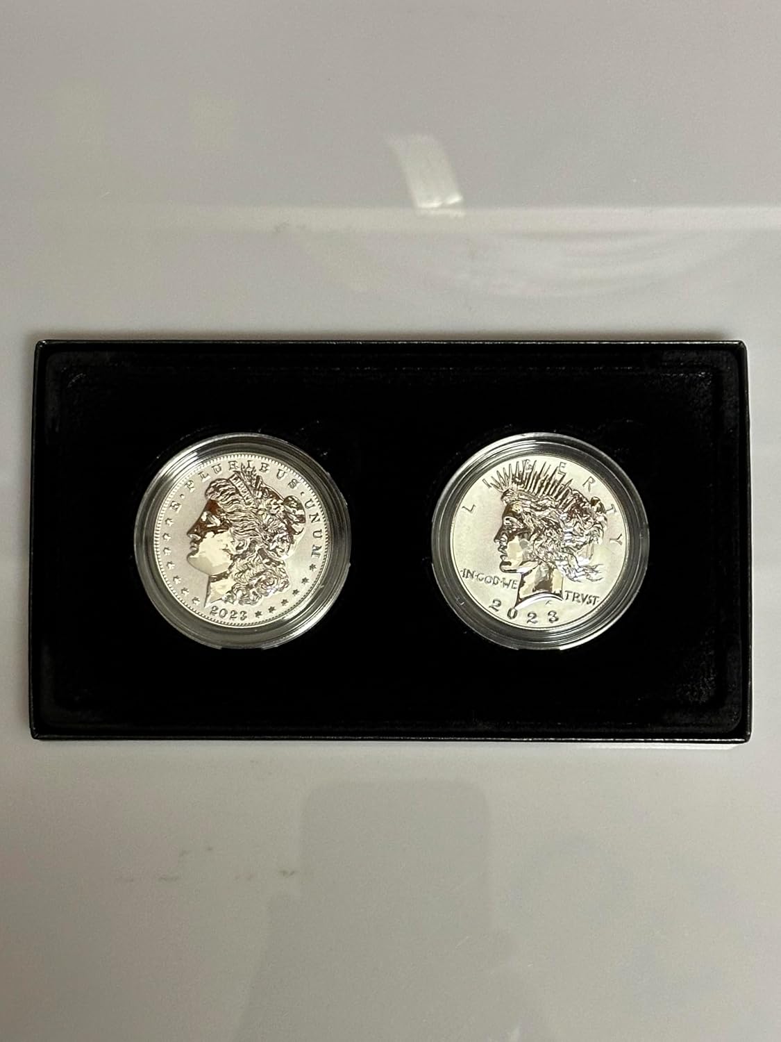 2023 S Rare Coins 2023-S Reverse Proof $1 Morgan and Peace Silver Dollar Coin Set 23XS $1 US Mint Proof