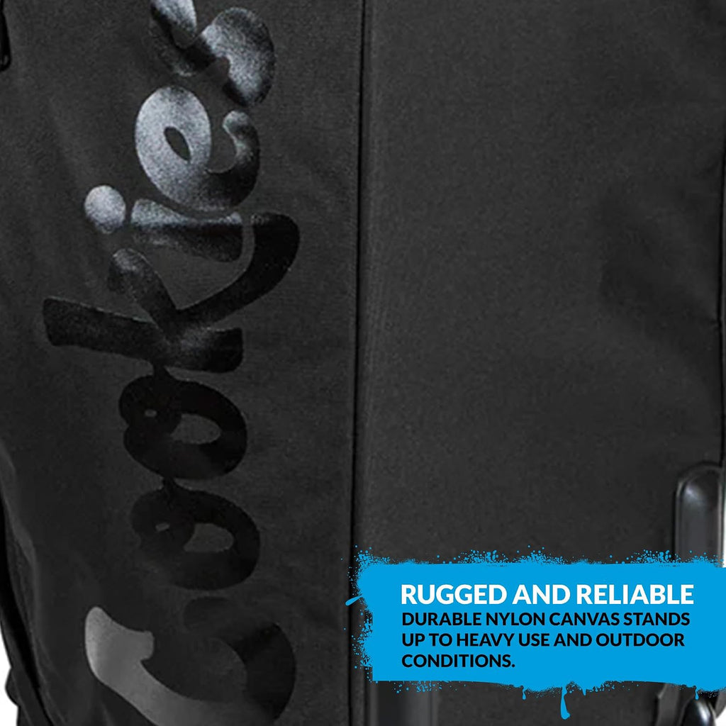 Cookies Trek Roller Smell Proof Travel Bag – Oversized Rolling Luggage with Double Zipper, Durable Nylon Canvas Build, Extra Large Storage for Travel, Gear, Road Trips & Streetwear Carry – Green Camo