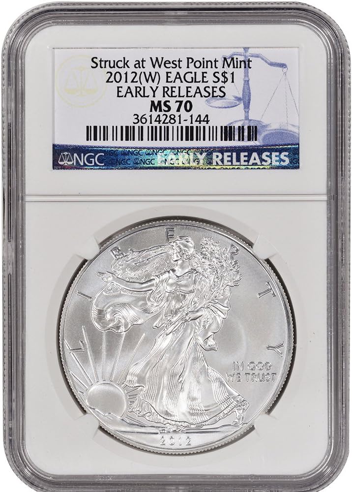 2012 (W) American Silver Eagle $1 MS70 - Early Releases NGC