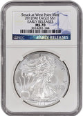 2012 (W) American Silver Eagle $1 MS70 - Early Releases NGC