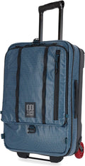 Topo Designs Global Travel Roller Bag Suitcase, 44L Carry-On, 3 Handles, Smooth Heavy Duty Wheels, Telescoping Handle, Durable + Rugged, WRAP Certified, PFAS Free (Apex Pond Blue)