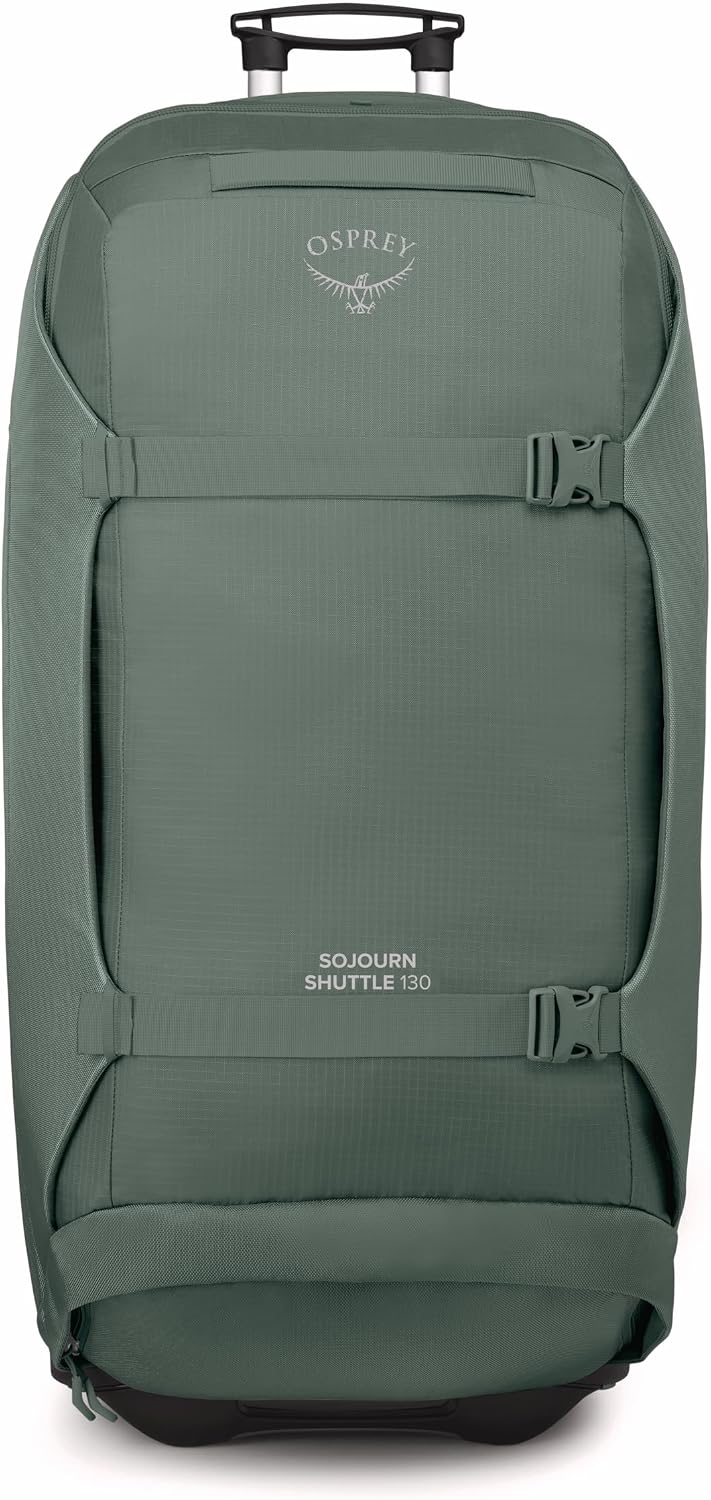 Osprey Sojourn Shuttle 36'/130L Wheeled Duffel Luggage, Koseret Green