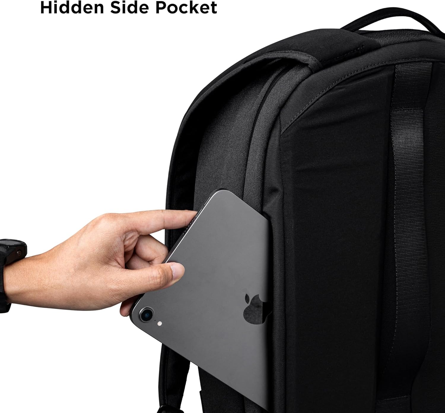 ALPAKA Metro Backpack Pro for Men 24L - Fits 16' Laptop Business Travel Backpack with YKK Zippers, MOD Key Leash & Luggage Pass-through, Durable Padded and Weatherproof Work Bag,Axoflux 600D (Black)