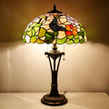 Tiffany Table Lamp Butterfly Flower Stained Glass Desk Lamp 16X16X24 Inches Reading Light