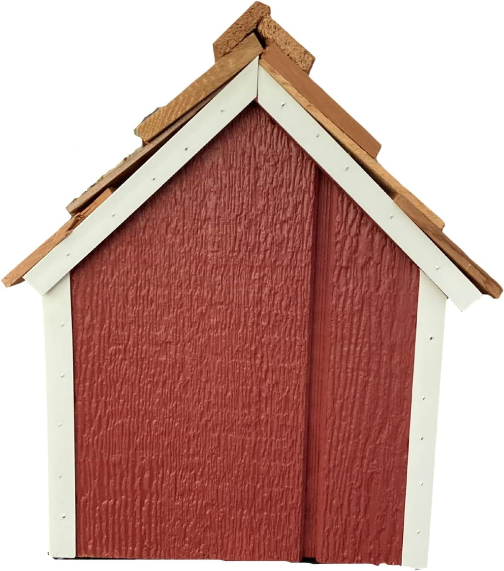 Boxwood and Mum Handmade Wooden Farmhouse Mailbox for Outside, Use as Wall Mount Mailbox or Traditional Post Box, Decorative Large Mailbox with Mounting Hardware Included, Amish Made in USA (Blue)